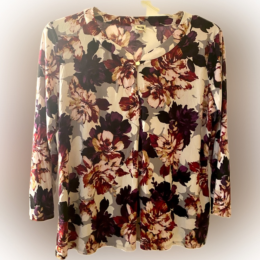 Floral Print Women's Top - Multicolor